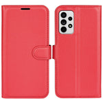 Samsung Galaxy A33 5G Litchi Texture PU Läder Flipfodral Plånboksstil Magnetiskt Spänne Skyddande mobilfodral