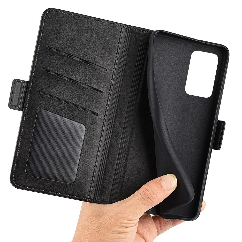 Double Clasps Magnetic Closure Leather Phone Case Horizontal Flip Cover with Wallet Stand for Samsung Galaxy A33 5G
