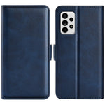 Double Clasps Magnetic Closure Leather Phone Case Horizontal Flip Cover with Wallet Stand for Samsung Galaxy A33 5G