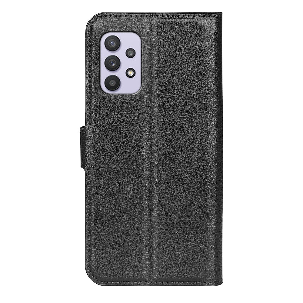 For Samsung Galaxy A53 5G Litchi Texture PU Leather Folio Case Magnetic Clasp Anti-scratch Phone Cover with Stand Wallet