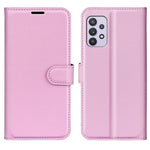 Samsung Galaxy A53 5G-folietui af PU-læder med litchitekstur, magnetisk lukning, ridsefast mobilbeskyttelse, stativ og pung