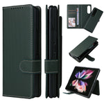 Stand Wallet PU Leather Cover Pen Slot Design Detachable Leather Coated PC Phone Case for Samsung Galaxy Z Fold3 5G