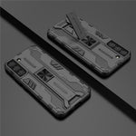 Shockproof Hard PC + Soft TPU Hybrid Protective Cover with Kickstand for Samsung Galaxy S22 5G