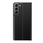 Til Samsung Galaxy S22 5G Stand Folio Flip Cover i PU-læder med selvlåsende funktion og visningsvindue