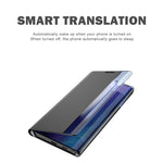 Til Samsung Galaxy S22 5G Stand Folio Flip Cover i PU-læder med selvlåsende funktion og visningsvindue
