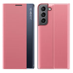 Til Samsung Galaxy S22 5G Stand Folio Flip Cover i PU-læder med selvlåsende funktion og visningsvindue