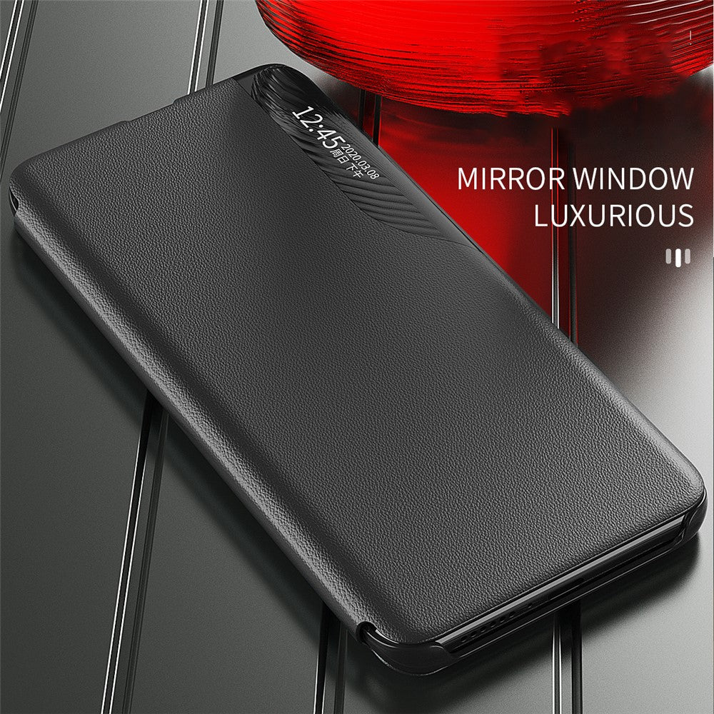 Folie View Window PU læder stander-cover til Samsung Galaxy S22+ 5G