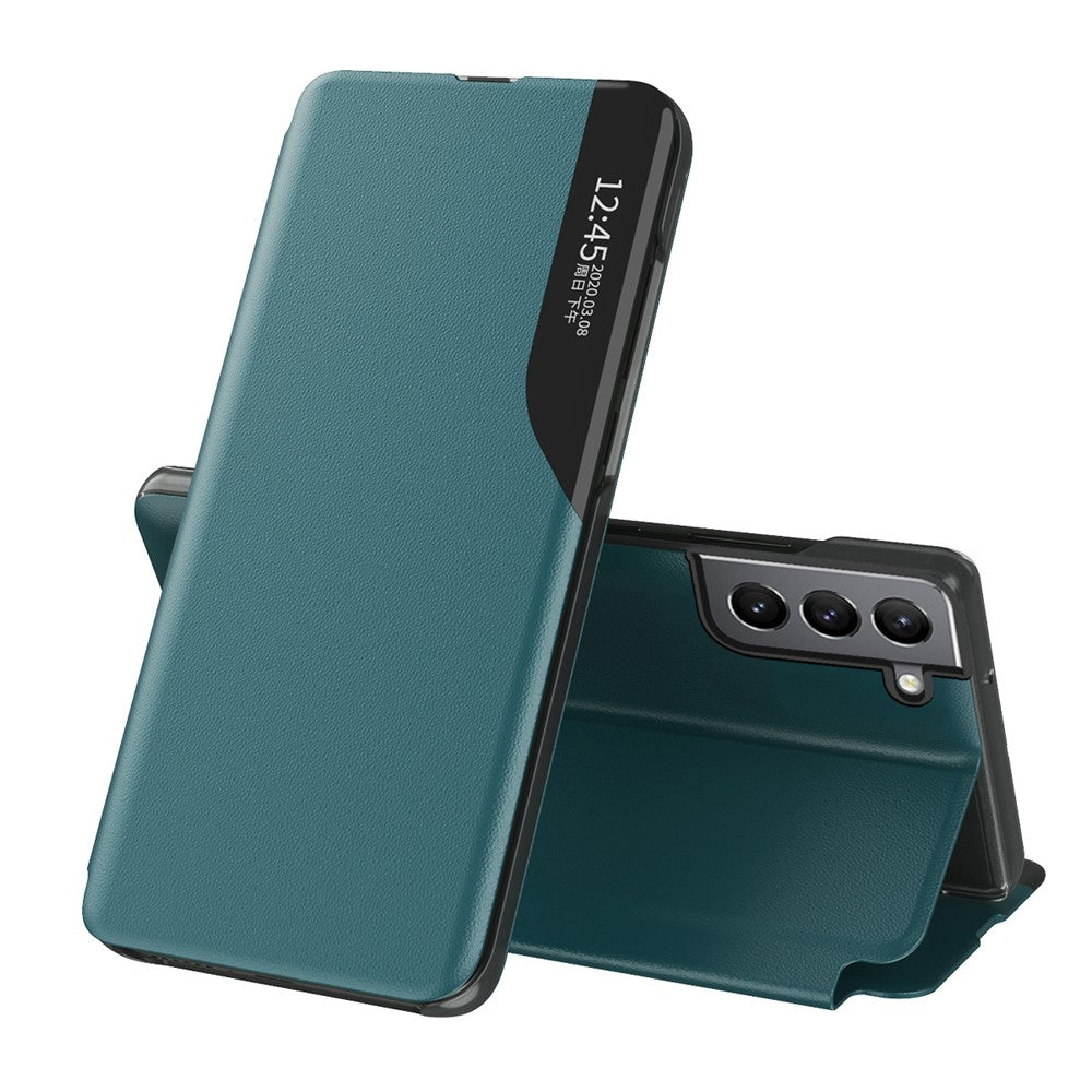 Folie View Window PU læder stander-cover til Samsung Galaxy S22+ 5G