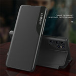 Case View Window PU Leather Stand Cover for Samsung Galaxy S22 Ultra 5G