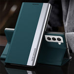 PU-læder stander auto-absorption telefon-flipcover til Samsung Galaxy S22+ 5G