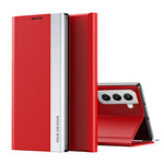 Anti-scratch Protective Leather Phone Case Foldable Stand Cover for Samsung Galaxy S22 5G