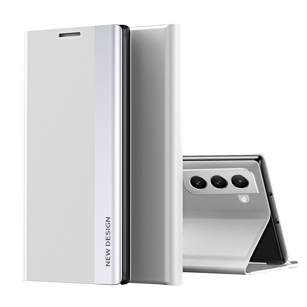 Anti-scratch Protective Leather Phone Case Foldable Stand Cover for Samsung Galaxy S22 5G