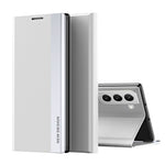 Anti-scratch Protective Leather Phone Case Foldable Stand Cover for Samsung Galaxy S22 5G