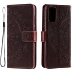 For Samsung Galaxy A33 5G Imprinted Mandala Flower PU Leather Phone Case Wallet Stand Design Flip Cover with Strap