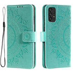 Scratch-resistant Imprinted Mandala Flower PU Leather Wallet Stand Phone Flip Cover Case for Samsung Galaxy A53 5G