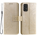 Scratch-resistant Imprinted Mandala Flower PU Leather Wallet Stand Phone Flip Cover Case for Samsung Galaxy A53 5G