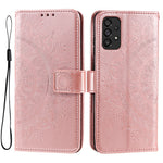 Scratch-resistant Imprinted Mandala Flower PU Leather Wallet Stand Phone Flip Cover Case for Samsung Galaxy A53 5G