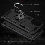 Ringhållare Kickstand Reptåligt Fallskyddande mobilskal PC + TPU Hybridskal med Inbyggd Metallplåt för Samsung Galaxy M52 5G