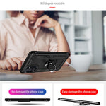 Ringhållare Kickstand Reptåligt Fallskyddande mobilskal PC + TPU Hybridskal med Inbyggd Metallplåt för Samsung Galaxy M52 5G