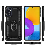 Ringhållare Kickstand Reptåligt Fallskyddande mobilskal PC + TPU Hybridskal med Inbyggd Metallplåt för Samsung Galaxy M52 5G