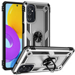 Ringhållare Kickstand Reptåligt Fallskyddande mobilskal PC + TPU Hybridskal med Inbyggd Metallplåt för Samsung Galaxy M52 5G