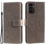 For Samsung Galaxy A13 4G Shockproof Wallet Stand Design Imprinted Mandala Flower PU Leather Phone Flip Cover Case