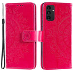 For Samsung Galaxy A13 4G Shockproof Wallet Stand Design Imprinted Mandala Flower PU Leather Phone Flip Cover Case
