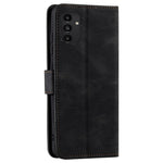 Håndrem Beskyttende Cover Sammenføjning PU-læder og TPU Telefon Flip Etui Syet Hudberørings Stativpung til Samsung Galaxy A13 4G