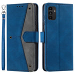 Håndrem Beskyttende Cover Sammenføjning PU-læder og TPU Telefon Flip Etui Syet Hudberørings Stativpung til Samsung Galaxy A13 4G