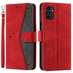Håndrem Beskyttende Cover Sammenføjning PU-læder og TPU Telefon Flip Etui Syet Hudberørings Stativpung til Samsung Galaxy A13 4G