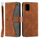 Stitching Surface Splicing Style PU Leather and TPU Phone Flip Case Skin-touch Stand Wallet Phone Protective Cover for Samsung Galaxy A33 5G