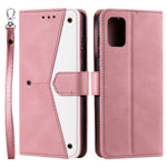 Stitching Surface Splicing Style PU Leather and TPU Phone Flip Case Skin-touch Stand Wallet Phone Protective Cover for Samsung Galaxy A33 5G