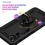 Militärklassad ringmonterad bilstativ med dubbla lager, mjukt och flexibelt TPU-hårt PC-skal för Samsung Galaxy A13 5G