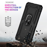 Militärklassad ringmonterad bilstativ med dubbla lager, mjukt och flexibelt TPU-hårt PC-skal för Samsung Galaxy A13 5G