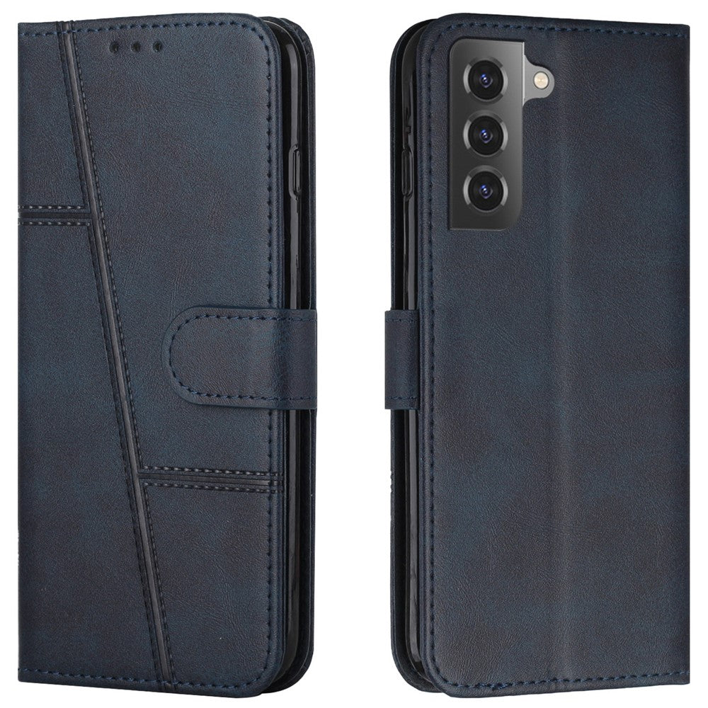 Wallet Stand Full Protection PU Leather Cover + Inner TPU Phone Case for Samsung Galaxy S22 5G