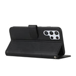 PU Leather Stand Feature Stitching Phone Wallet Cover Case with Strap for Samsung Galaxy S22 Ultra 5G