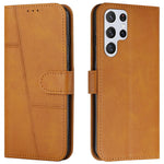 PU Leather Stand Feature Stitching Phone Wallet Cover Case with Strap for Samsung Galaxy S22 Ultra 5G
