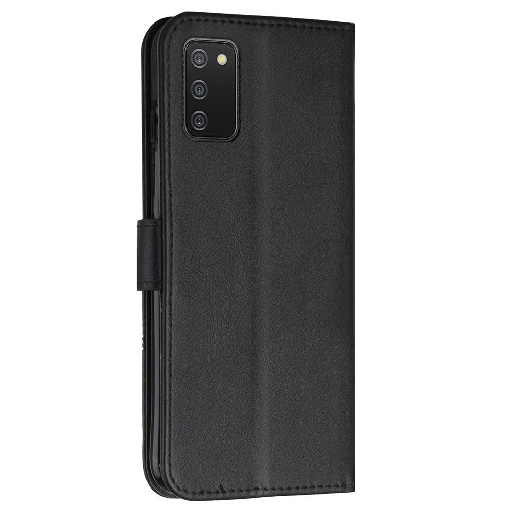 Stitching Lines Design PU Leather Phone Case Mobile Phone Cover Flip Stand Wallet for Samsung Galaxy A03s (166.5mm)