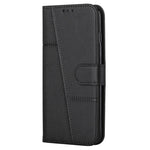 Stitching Lines Design PU Leather Phone Case Mobile Phone Cover Flip Stand Wallet for Samsung Galaxy A03s (166.5mm)
