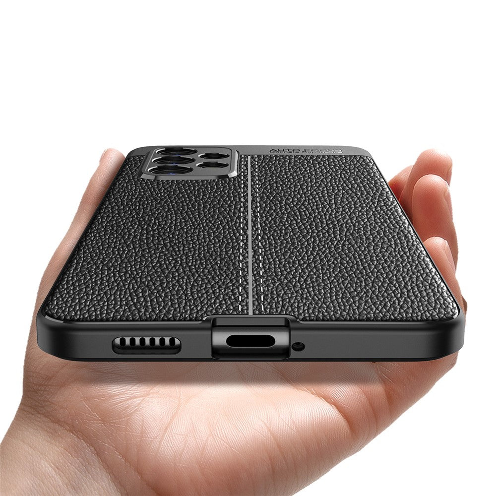 Litchi-tekstur Fleksibelt TPU Slim Moderne Skridsikkert Beskyttelsescover til Samsung Galaxy A53