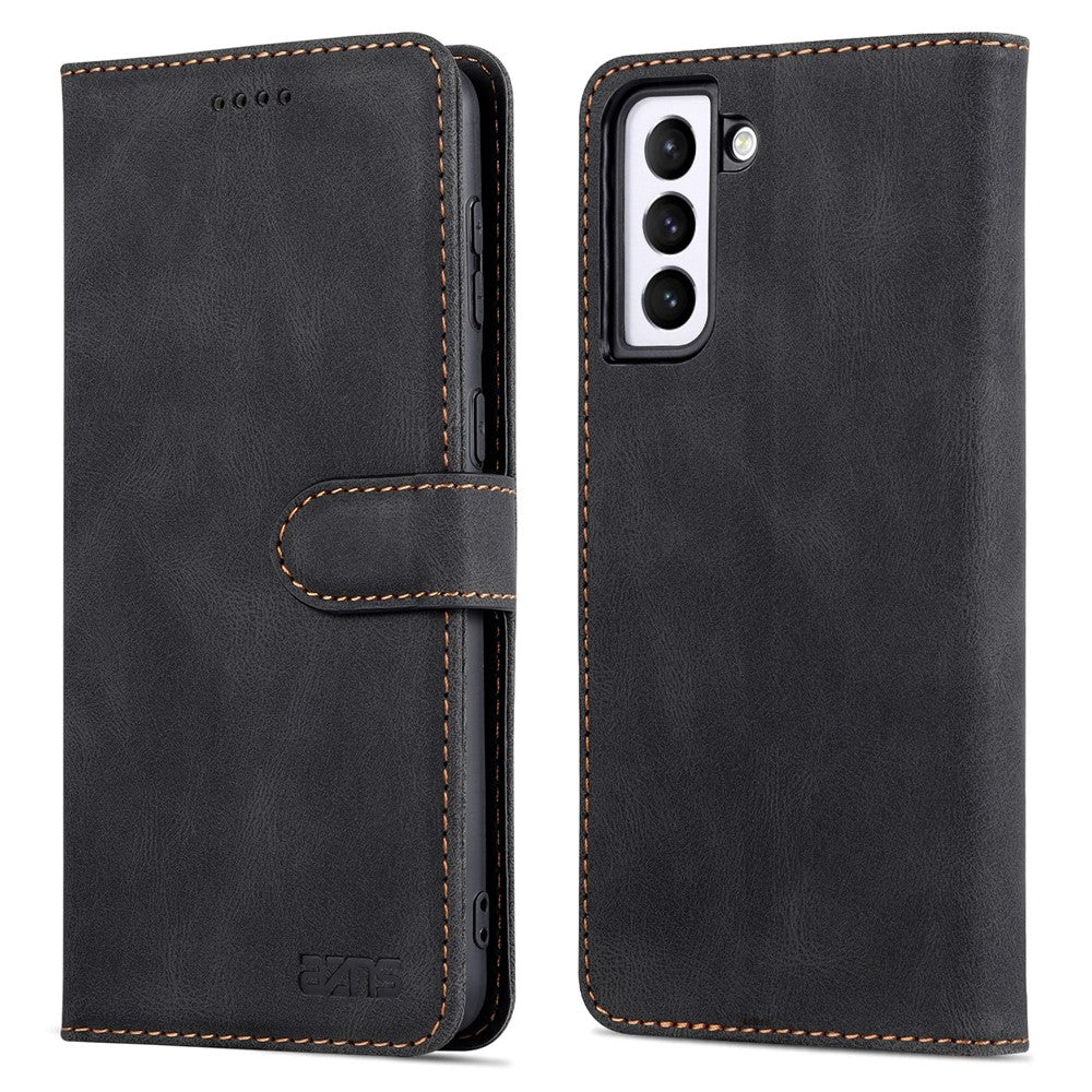 AZNS PU Leather Cover Stand Wallet Folio Flip Phone Case Protector for Samsung Galaxy S22+ 5G