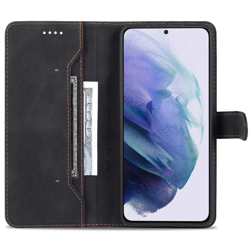 AZNS PU Leather Cover Stand Wallet Folio Flip Phone Case Protector for Samsung Galaxy S22+ 5G