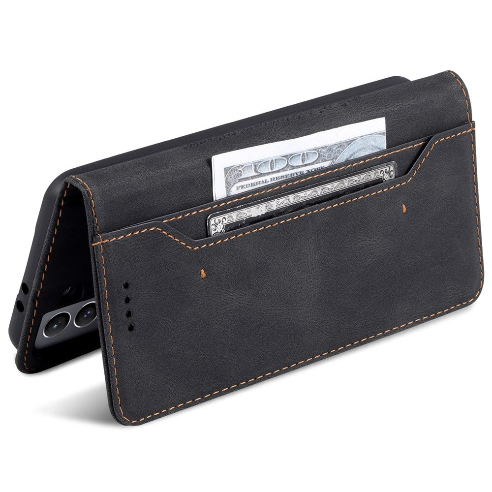 AZNS PU Leather Cover Stand Wallet Folio Flip Phone Case Protector for Samsung Galaxy S22+ 5G