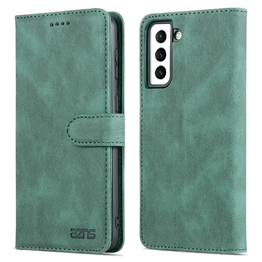 AZNS PU Leather Cover Stand Wallet Folio Flip Phone Case Protector for Samsung Galaxy S22+ 5G