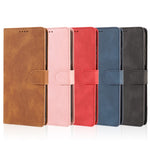 Klassisk PU-læder Flip Folio Cover pung stativ magnetisk beskyttelsescover med strop til Samsung Galaxy A22 4G (EU-version) / M32 (Global version)