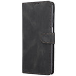 Klassisk PU-læder Flip Folio Cover pung stativ magnetisk beskyttelsescover med strop til Samsung Galaxy A22 4G (EU-version) / M32 (Global version)
