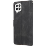 Klassisk PU-læder Flip Folio Cover pung stativ magnetisk beskyttelsescover med strop til Samsung Galaxy A22 4G (EU-version) / M32 (Global version)