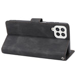 Klassisk PU-læder Flip Folio Cover pung stativ magnetisk beskyttelsescover med strop til Samsung Galaxy A22 4G (EU-version) / M32 (Global version)