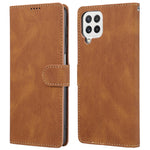 Klassisk PU-læder Flip Folio Cover pung stativ magnetisk beskyttelsescover med strop til Samsung Galaxy A22 4G (EU-version) / M32 (Global version)