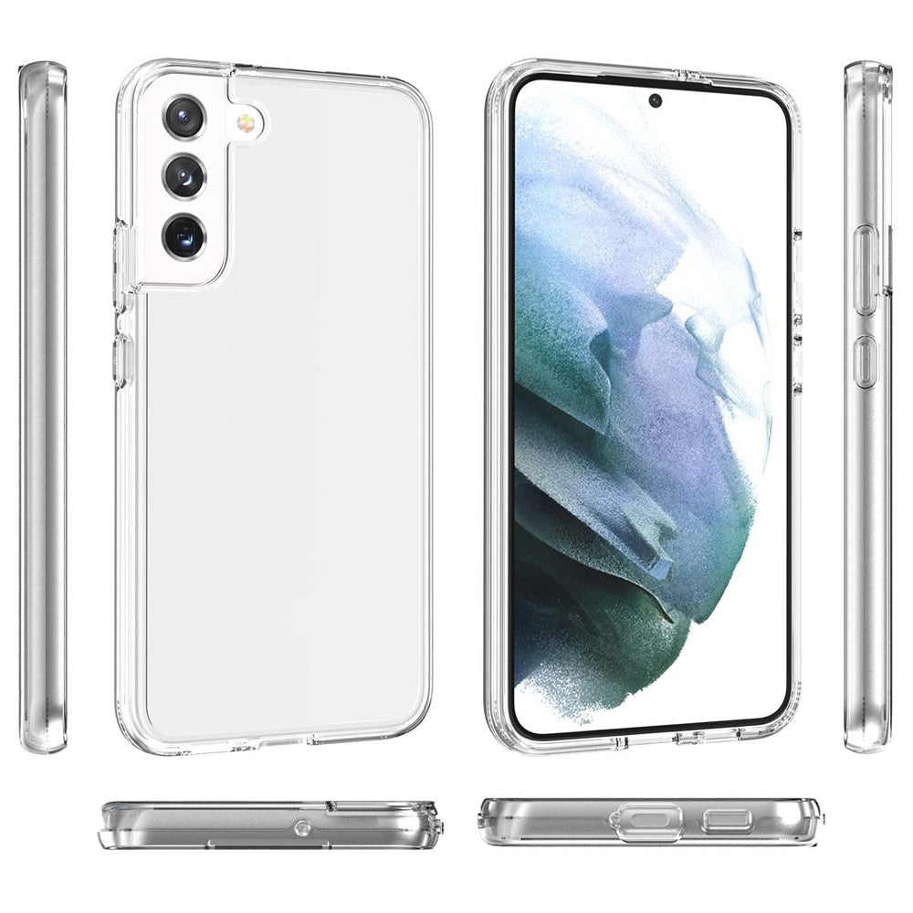 Transparent TPU + PC Phone Case Shock-Absorbing 3.0mm Thickened Ultra Clear Phone Protector for Samsung Galaxy S22+ 5G